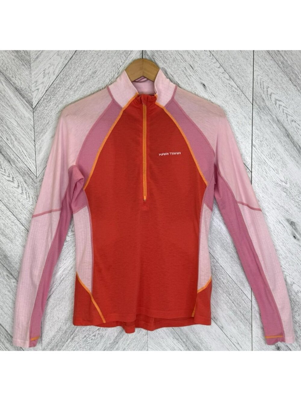 Kari Traa Alma Half Zip Base Layer Long Sleeve Shirt Womens Size XL Slim Fit